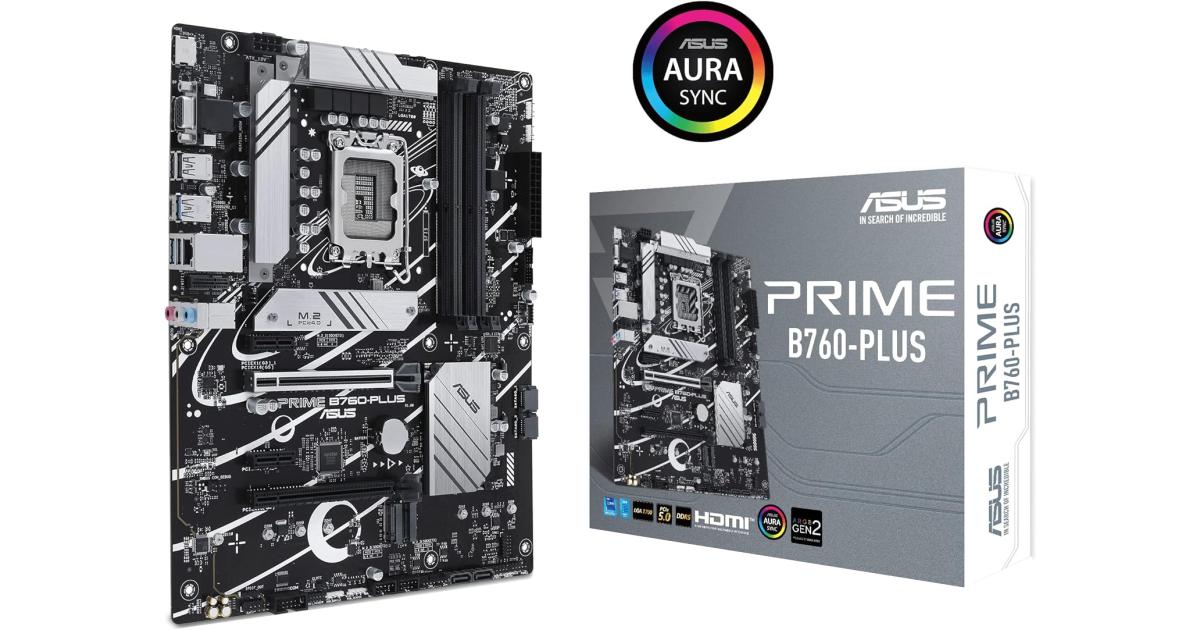 لوحة أم (Motherboard) ASUS PRIME B760-PLUS DDR5 Intel 14/13th Gen PCIe 5.0 3xM.2 PCIe 4.0 USB Type-C