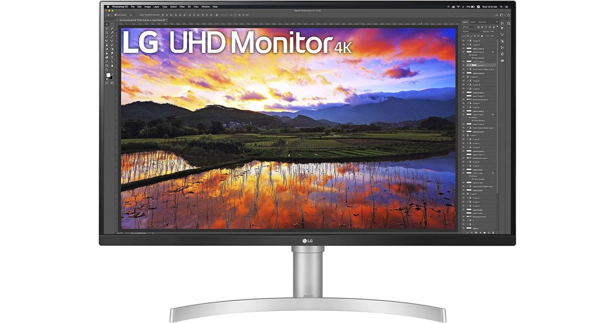 LG 32UN650-W 32” 4K IPS HDR 10 DCI-P3 95% Color Gamut w/ 3-Side Virtually Borderless Design & Built-in Speakers