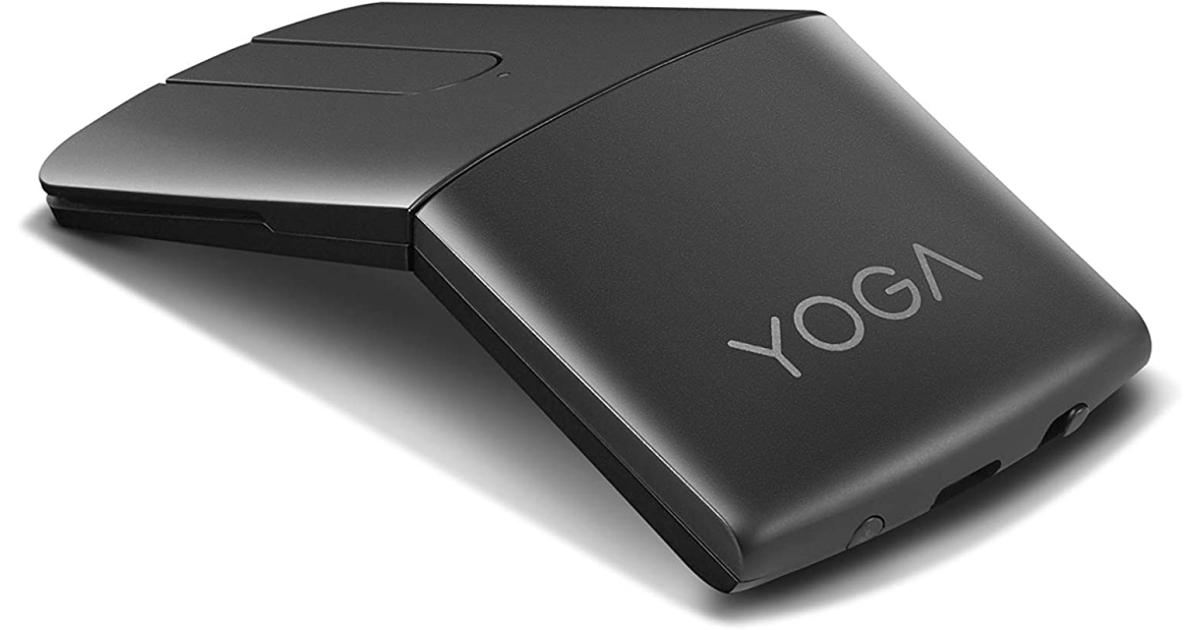 ماوس Lenovo Yoga & Laser Presenter 2.4GHz Wireless Nano Receiver & Bluetooth 5.0 Adjustable Optical - Black