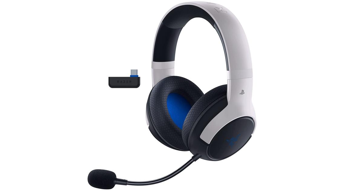 Razer Kaira HyperSpeed Wireless / Bluetooth 50mm Drivers HyperClear Cardioid Mic Memory Foam Cushions 30 Hr Battery For PS5 PS4 PC & Mobile