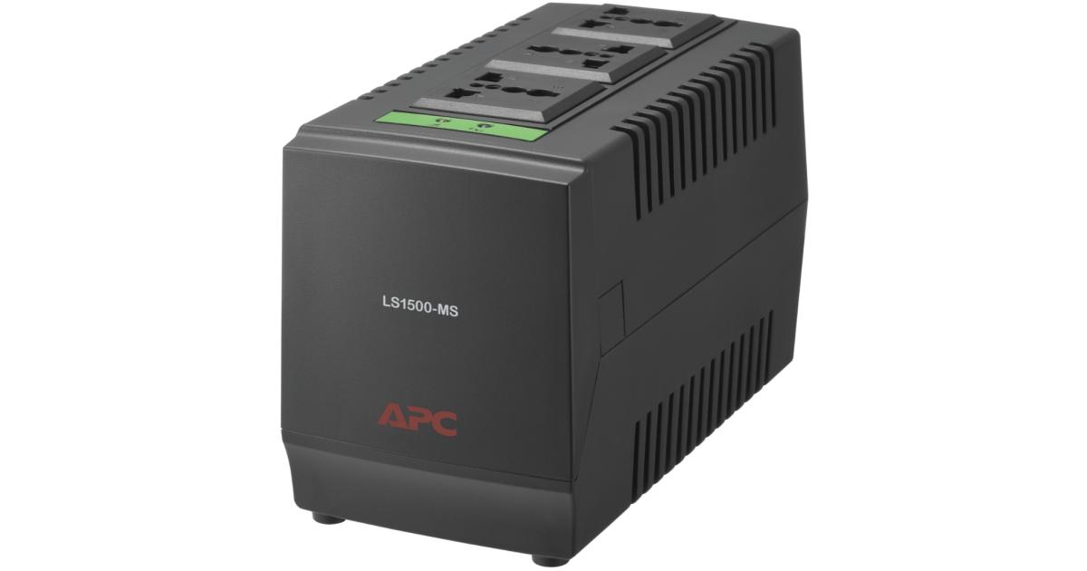 APC Line-R 1500VA 750W Automatic Voltage Regulator 3 Universal Outlets 230V - Black