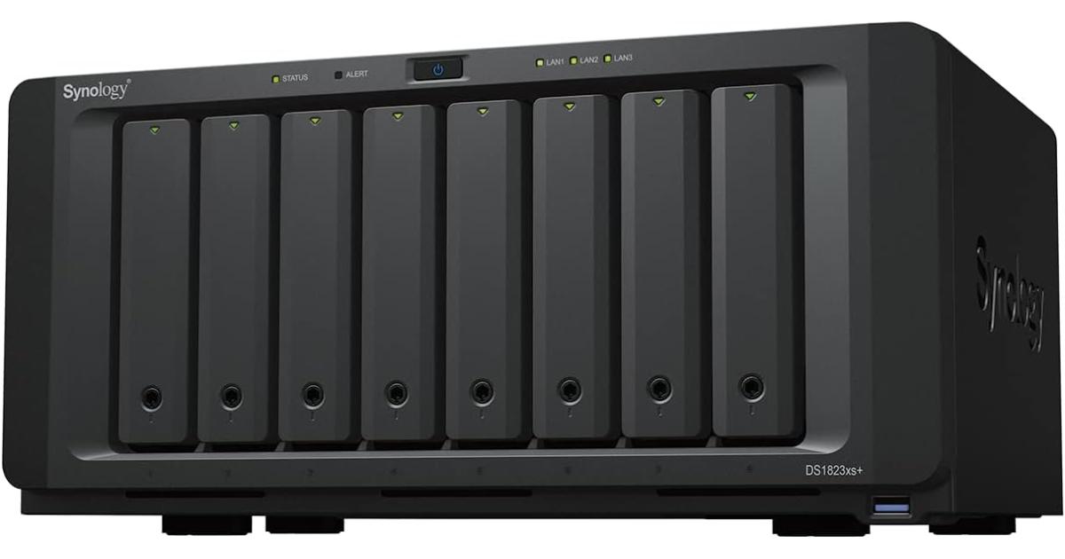 معالج Synology DiskStation DS1823xs+ 8-Bay Diskless NAS w/ AMD Ryzen V1780B 4-Core & 8GB DDR4 ECC RAM