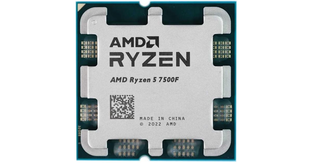 معالج كمبيوتر مكتبي AMD RYZEN 5 7500F 6-Core 3.7GHz (5.0 GHz Max Boost) 32MB Cache AM5 , Tray