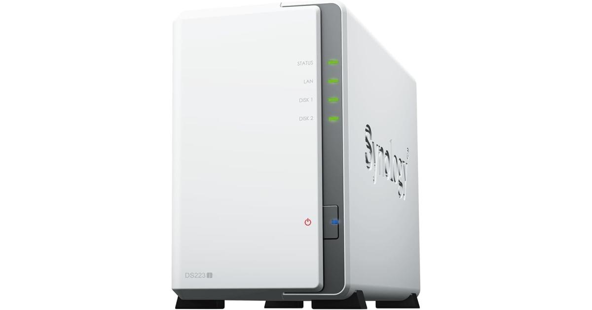معالج Synology DiskStation DS223j 2-Bay Diskless NAS w/ Realtek RTD1619B 4-Core & 1GB DDR4 RAM