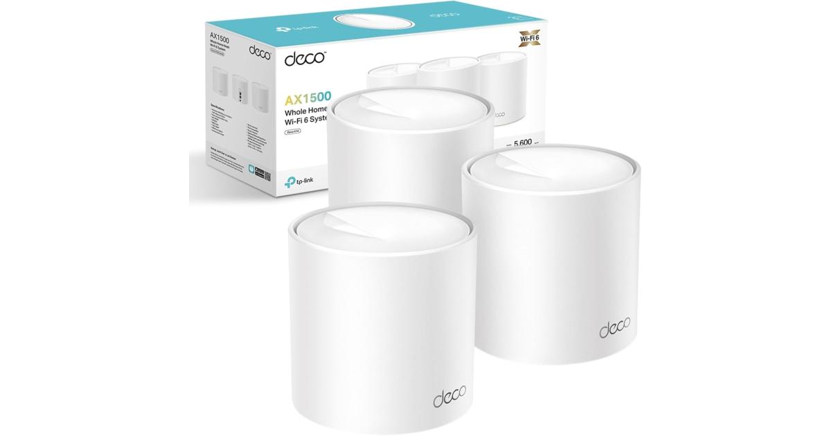 TP-Link Deco X10 Whole Home Mesh WiFi 6 System AX 1500Mbps AI-Driven, Coverage up to 5600ft², WiFi Extender Booster, Gaming & 4K, Easy Setup, Alexa & Google home (3Pack)