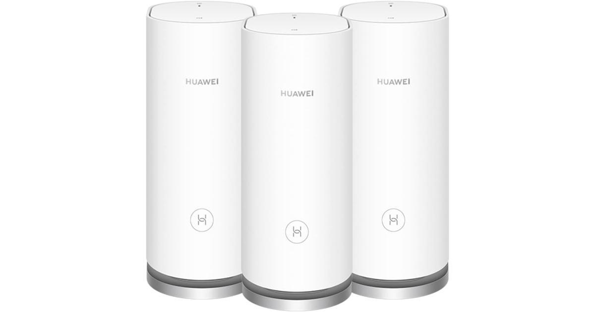 HUAWEI WS8100 WiFi Mesh 3 AX3000 Up to 3000Mbps Whole Home Mesh WiFi System Seamless & Speedy Connect 250+ Devices For Med-Large Homes – Pack of 3
