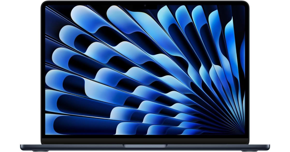 لابتوب آبل MacBook Air Apple NEW 15 (2025) Apple M4 (256GB/16GB) 10‑Core CPU & 10‑Core GPU Retina True Tone , Midnight Color