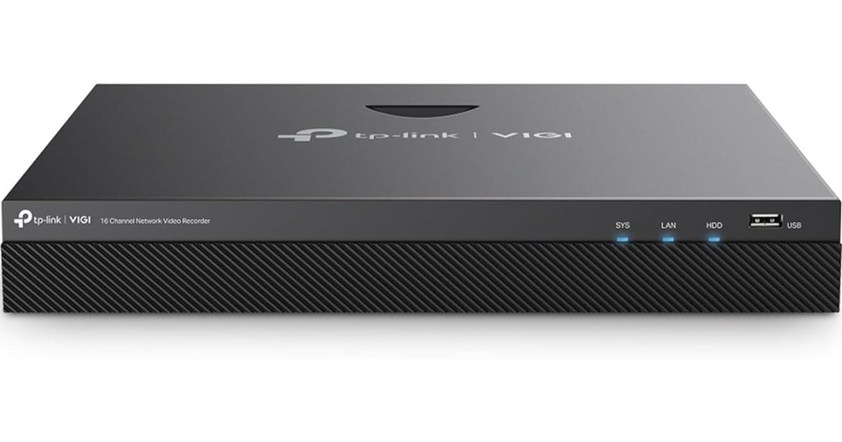 TP-Link VIGI NVR 2016H 16 Channel Network Video Recorder 4K HDMI 16MP H.265+ ONVIF Plug & Play Two-Way Audio Remote Monitoring