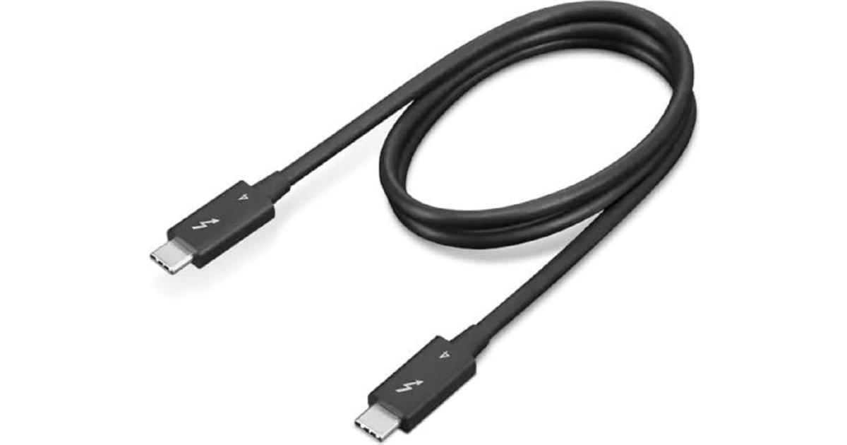 Lenovo Thunderbolt 4 Cable 0.7m 40Gbps Transmission Rate Fast Charging up to 100w By USB-C or 170w/230w By DC plug