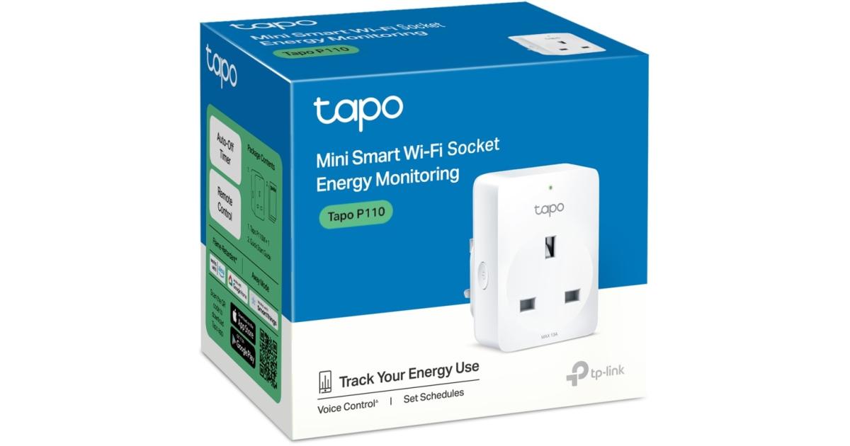 TP-Link Tapo P100 Smart Plug Outlet Wi-Fi Works with Alexa &oogle Home Max 13A Wireless Smart Socket Device Sharing, Alexa Plug - White