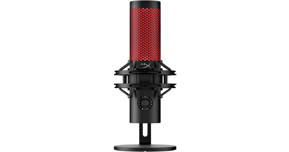 HP HyperX QuadCast 2 (2024) USB Hi-Res Studio-Quality Recording MIC On-Board Controls Mic Status LED - Black
