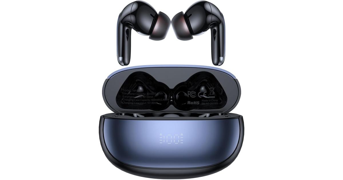 سماعات Mcdodo HP-3300 Wireless Earbuds Bluetooth 5.3 ,True Wireless Noise Cancelling Earbuds LED Power Display