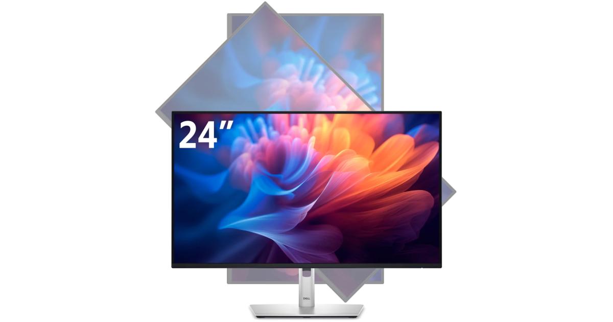 شاشة Dell P2425H (2024) 24" IPS Full HD 100Hz Professional Stand Extensive Connectivity ( Display Port , HDMI , VGA , USB Hub)