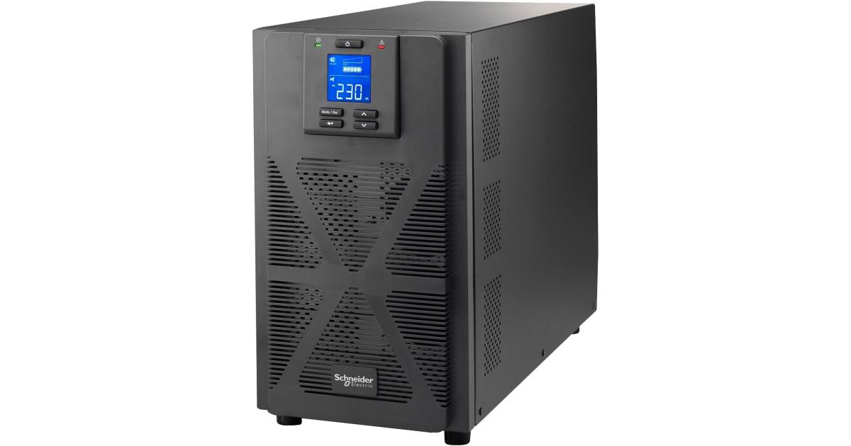 شنايدر APC SRVS3KI Easy UPS 3kVA Online 2400W LCD 6x IEC C13 + 1x IEC C19 منافذ UPS الذكية ذات فتحة للبطاقات