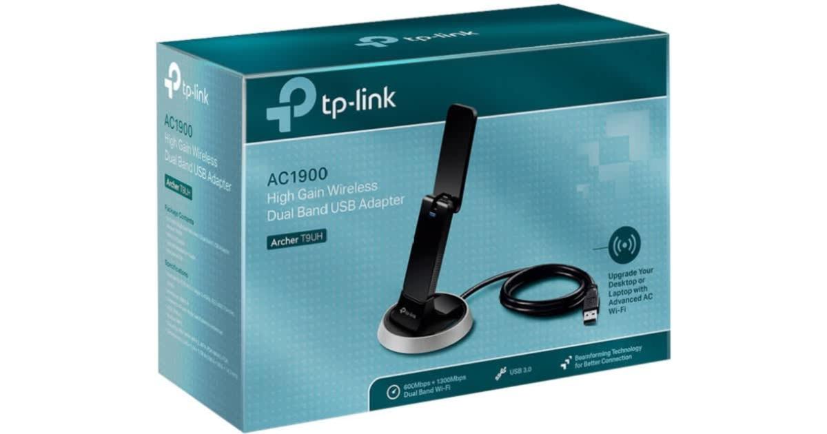TP-Link Archer T9UH AC1900 USB 3.0 WiFi Dual Band Wireless Dongle 2.4GHz/5GHz High Gain Antennas