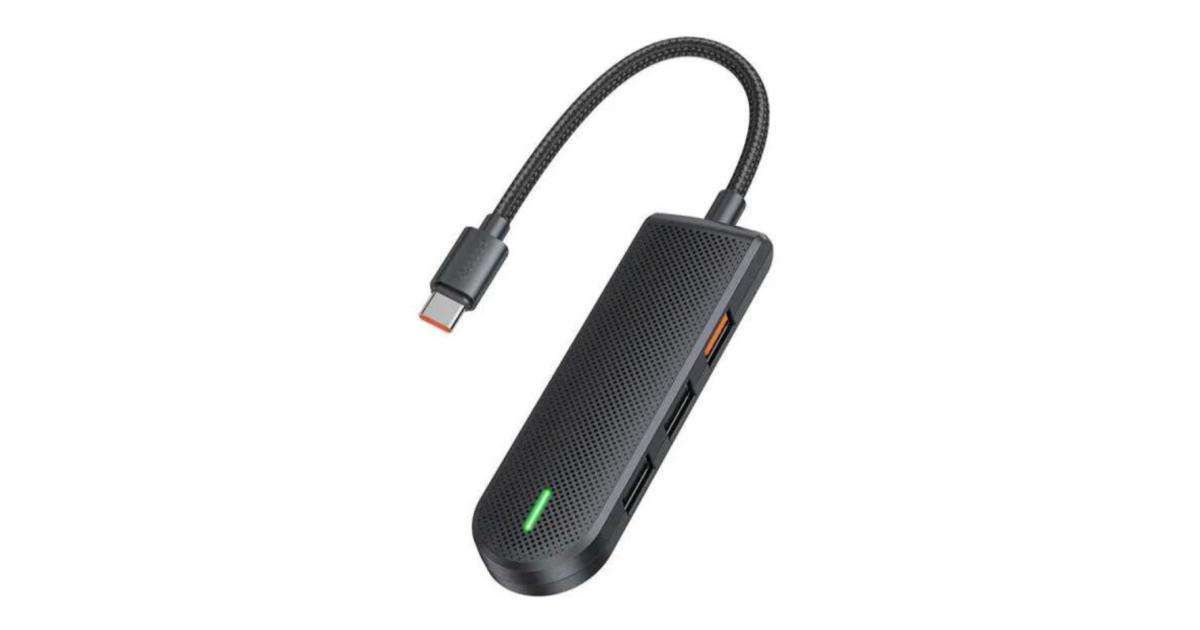 Mcdodo HU-1430 5-in-1 USB-C Hub (USB 2.0 X 3, USB 3.0 X 1, SD /Micro SD)