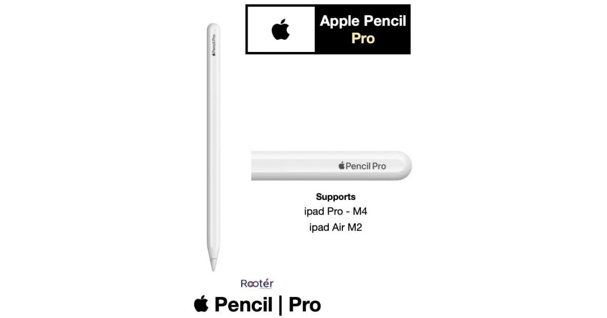 Apple NEW Pencil Pro Advanced Tools Pixel-Perfect Precision Tilt & Pressure Sensitivity & Industry-Leading Low Latency for Note-Taking, Drawing, Art. Attaches, Charges & Pairs Magnetically