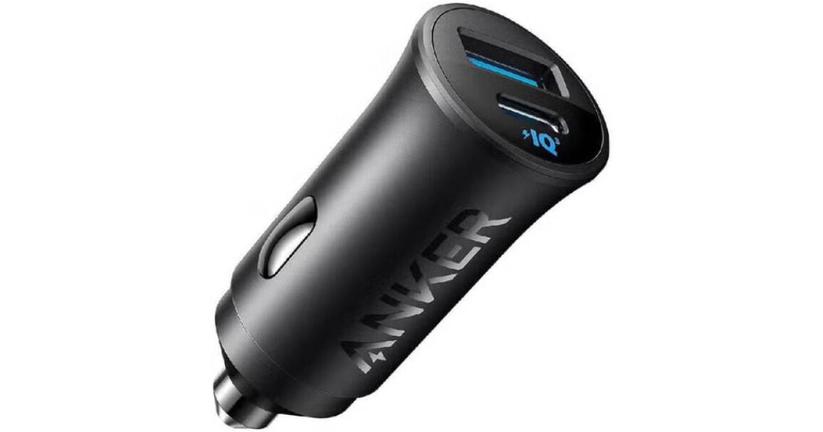 Anker USB-C Car Charger, 30W 2-Port Type-C Car Adapter, iPhone Car Charger with Power IQ 3.0, For Smartphones - Black