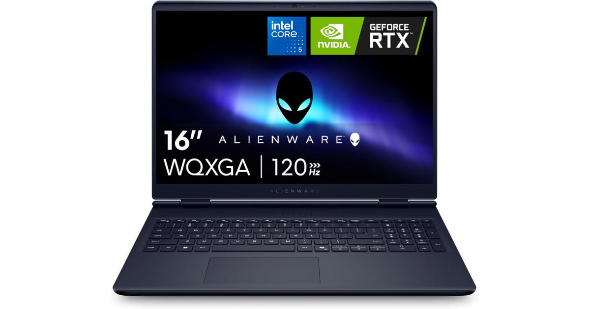 Dell Alienware 16 Aurora (2025) Intel Core 5 210H Series 2 8-Cores w/ Nvidia RTX 3050 6GB DDR6 & 16" 2.5K IPS 120Hz Display , Interstellar Indigo