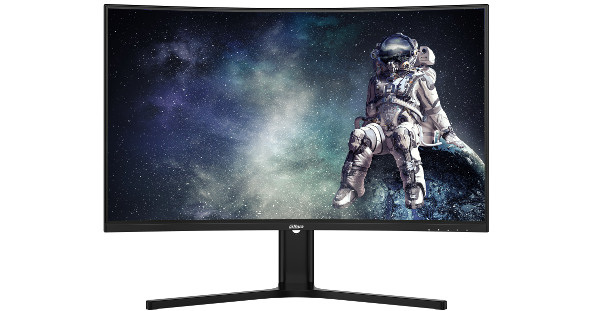 داهوا LM32-E330CA 32 بوصة WQHD 2K VA منحني 1500R 180 هرتز 1 مللي ثانية HDR 10 حامل قابل للتعديل بدون إطار مع 2x HDMI ومنفذ عرض 2x