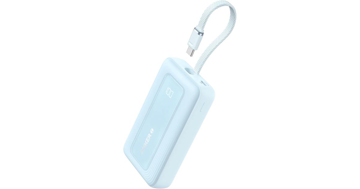 لابتوب آبل MacBook Anker Portable Charger, 10,000mAh 30W Power Bank, USB-C in and Out Fast Charging Battery Pack, Travel Essential Phone Power Bank, for iPhone 17/16/15, iPad, , Galaxy, Google, and More - Blue
