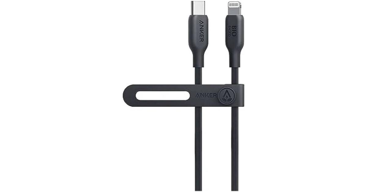 Anker 542 USB-C To Lightning Cable Bio-Based, 20,000-bend Lifespan, Up To 30W Fast Charging, For iPhone, iPad And more, 1.8M, Black