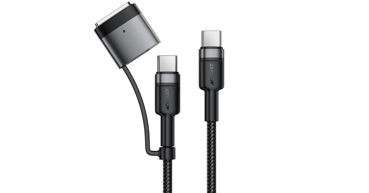 ACEFAST C22-05 USB-C to USB-C Magnetic Aluminum Alloy Charging Data Cable 1.2m Black