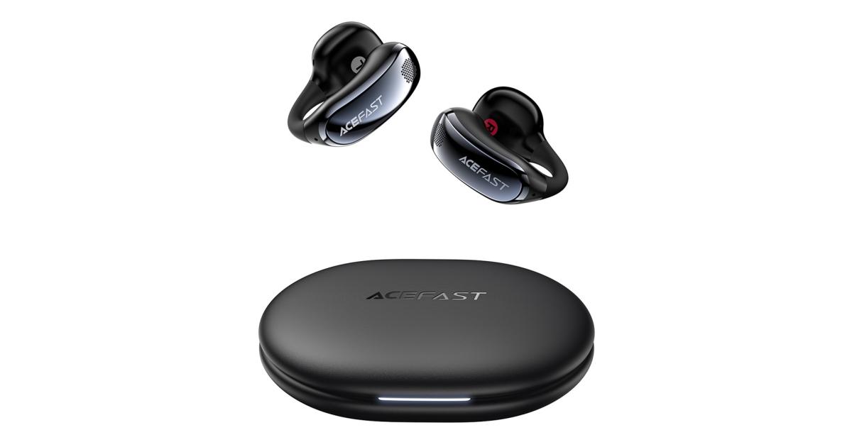 ACEFAST ACECLIP Pro Open Ear Wireless Earphones Dual Mic Noise Reduction Bluetooth-compatible Earbuds - Black