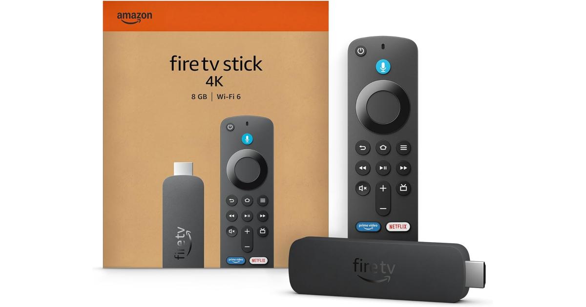 Amazon Fire TV Stick 4K (newest model) with AI-powered Fire TV Search, Wi-Fi 6, stream over 1.8 million movies and shows, free & live TV