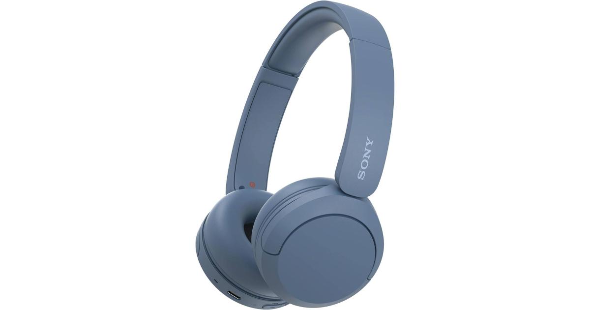 سماعات Sony CH520 Wireless , Bluetooth 5.2, 2.4GHz Band Frequency, Up to 40 Hours Continuous Communications, Up to 3 Hours Charing Time, Blue