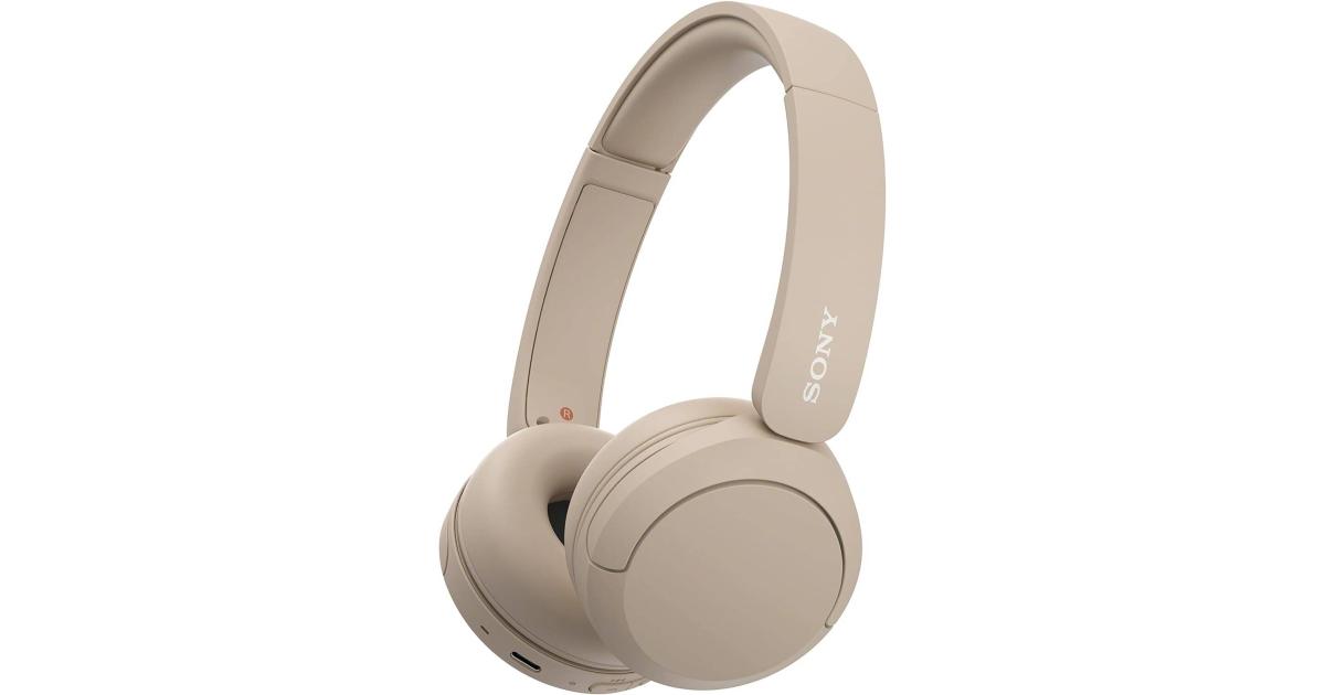 سماعات Sony CH520 Wireless , Bluetooth 5.2, 2.4GHz Band Frequency, Up to 40 Hours Continuous Communications, Up to 3 Hours Charing Time, Beige