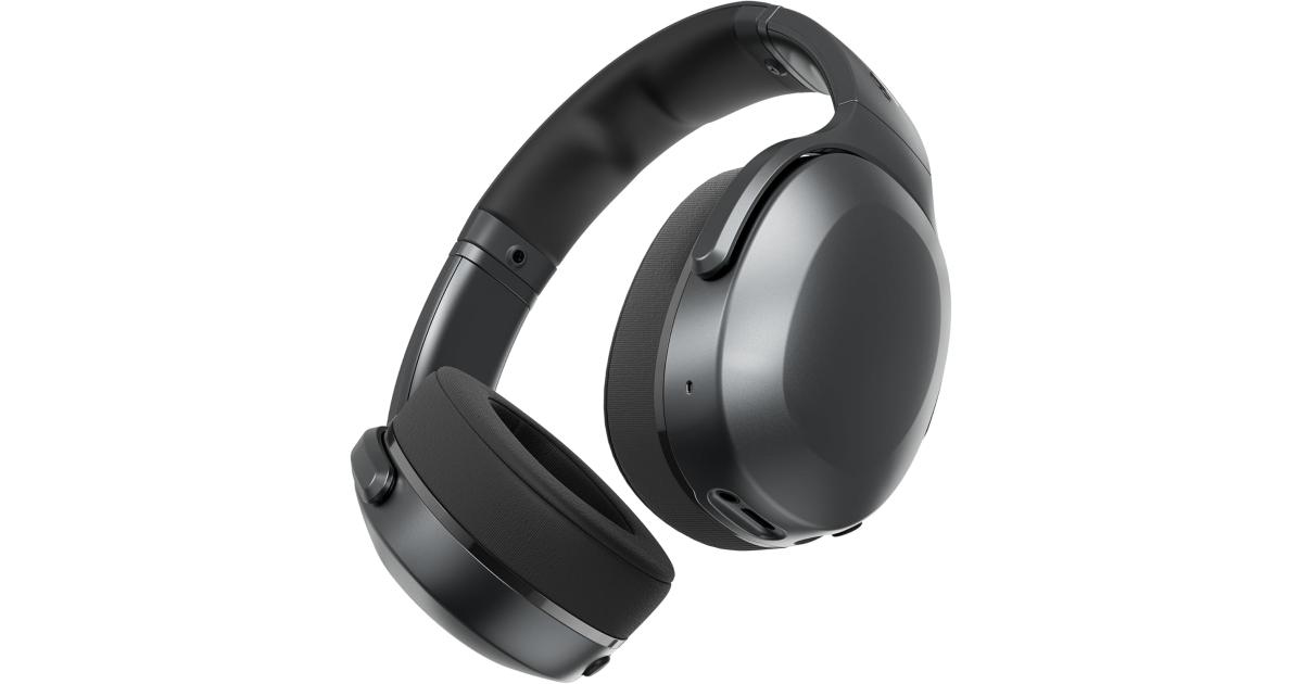 سماعات Skullcandy Crusher 540 Active Wireless Bluetooth with Multi-Sensory Bass, Noise Isolating Over-Ear Fit, Sweat and Water Resistant, 40 Hours Battery, Microphone for iPhone Android - Coal