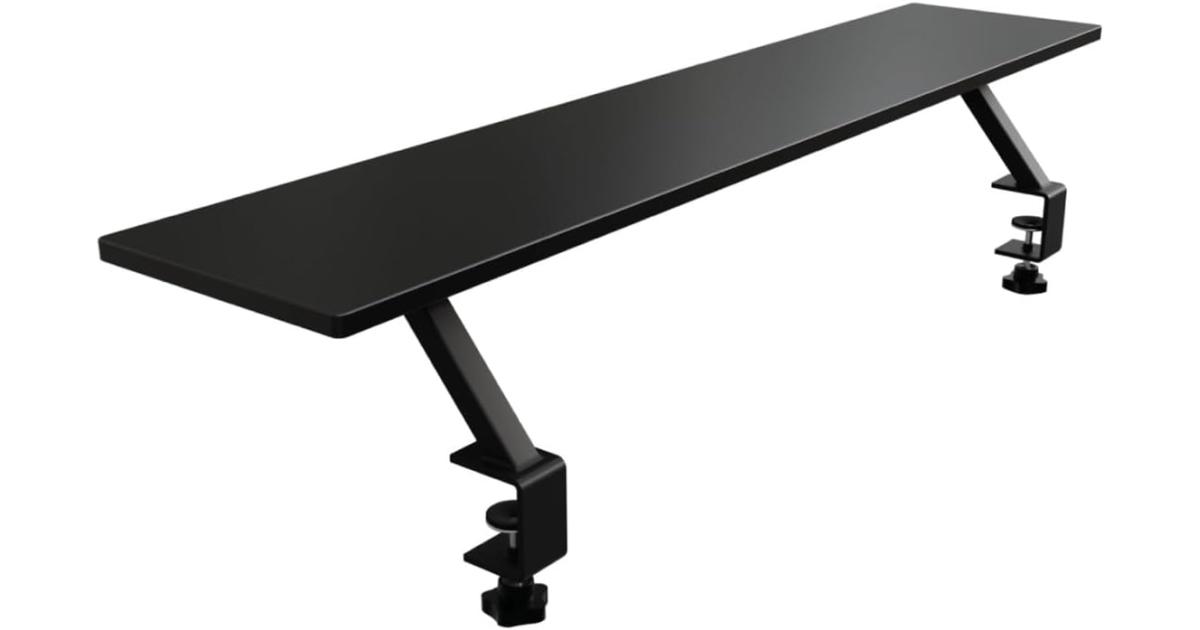 Arozzi Arena Desk Riser Large Ergonomic Design Universal compatibility Reinforced Metal Beam Supports up to 20KG , Black