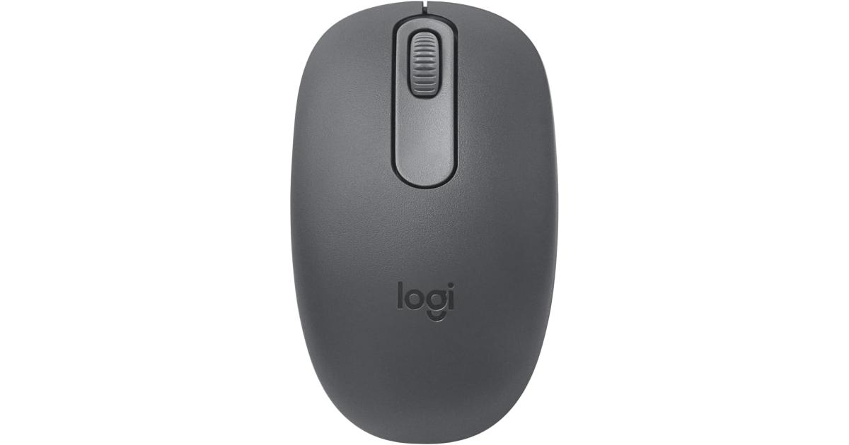 ماوس لاسلكي Logitech M196 Bluetooth , Compact and Portable Mouse for Laptops, Tablets and More, 12-Month Battery, Smooth Tracking, Compatible with PC and Mac - Graphite