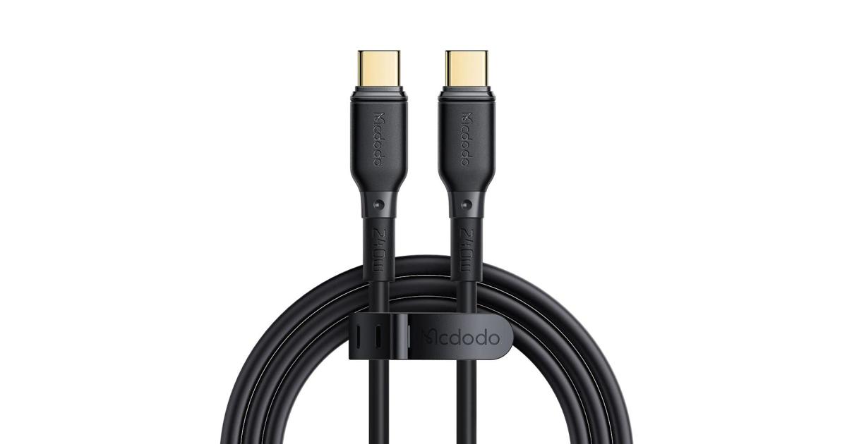 Mcdodo CA-3310 Series 240W Type-C to Type-C PD3.1 Fast Charging, Data Sync Cable 1.2m (Black)