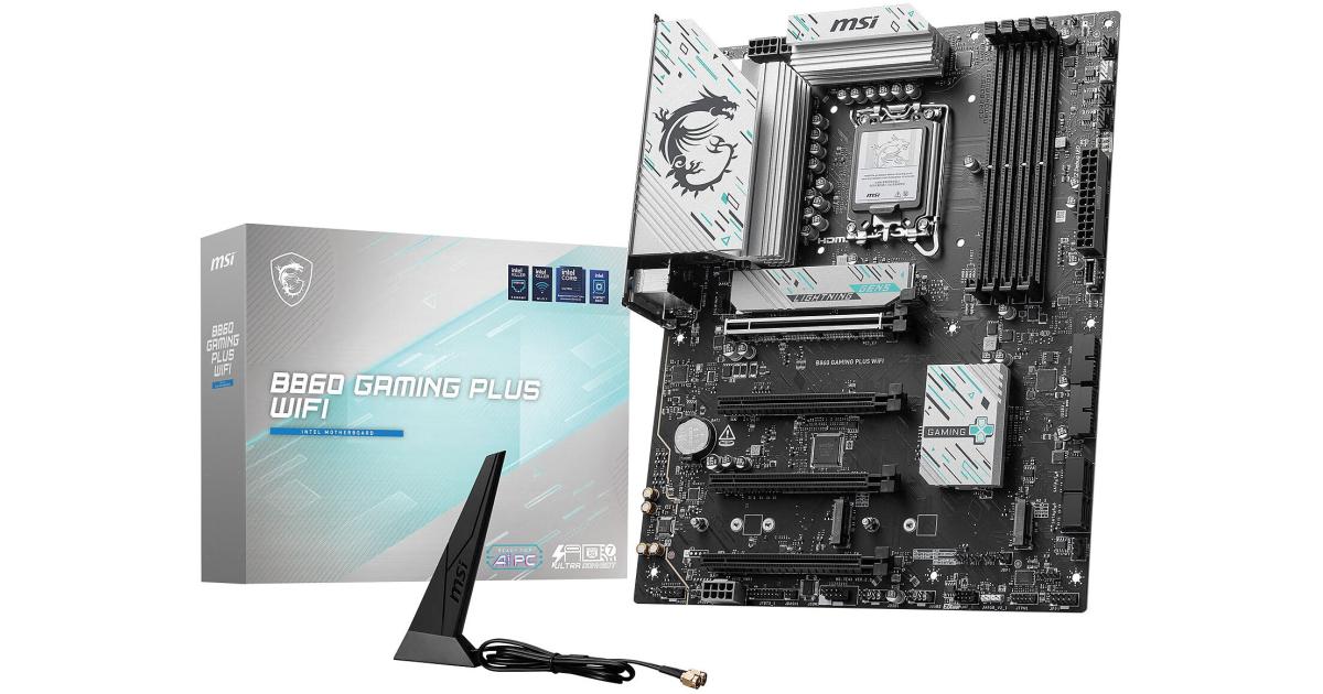 MSI B860 GAMING PLUS WIFI 7 DDR5 ATX B860 Chip LGA 1851 PCIe 5.0 3xM.2 PCIe 5.0 Mainboard