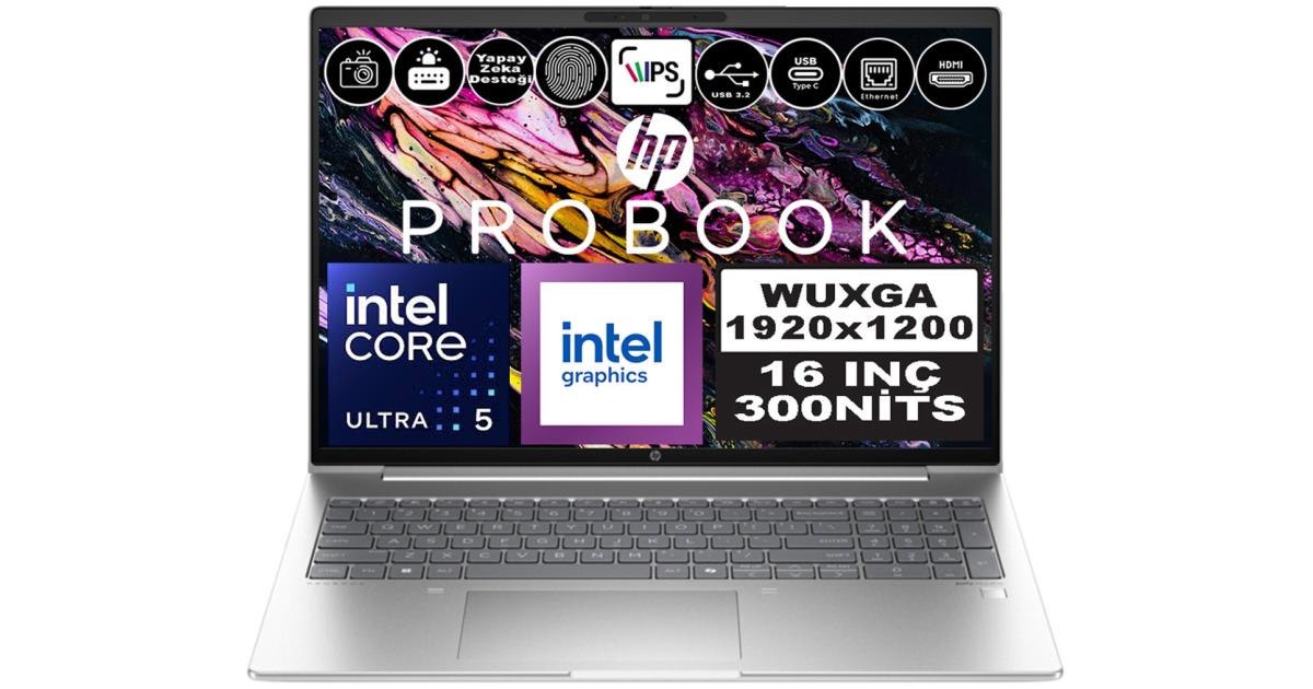 HP NEW ProBook 460 G11 (2024) Intel Core Ultra 5 125U 12-Core For Everyday Business Performance Protected by HP Wolf Security W/ DDR5 Memory & 16" IPS Display , Silver