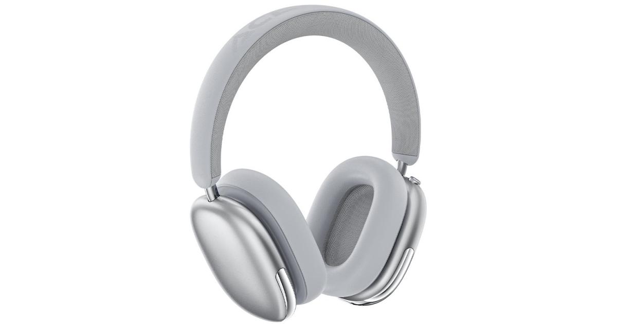 ACEFAST H9 ANC 30dB Hybrid Noise Cancelling Wireless Bluetooth 5.4 Headphone 40MM Speaker Music Sports Over the Ear HiFi Headsets offering 55 hours of music time or 40 hours of talk time - Silver