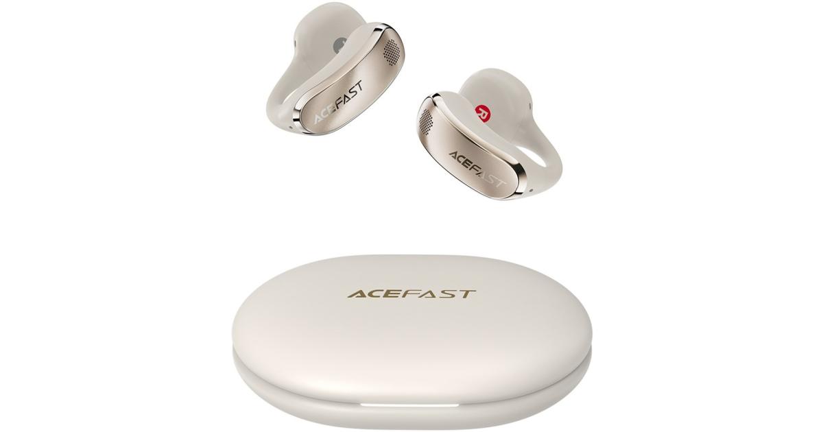 ACEFAST ACECLIP Pro Open Ear Wireless Earphones Dual Mic Noise Reduction Bluetooth-compatible Earbuds - Light Gold