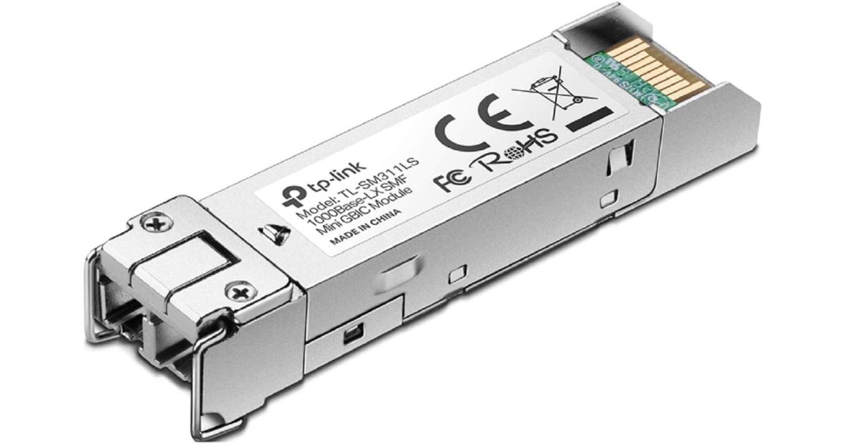 TP-Link TL-SM311LS Gigabit SFP Module | 1000Base-LX Single-Mode Fiber Mini GBIC Module | Plug and Play | LC/UPC Interface | Up to 10km Distance