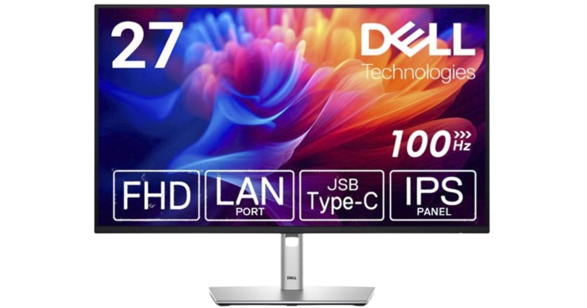 موزع منافذ (USB Hub) Dell P2725HE (2025) Professional 27" IPS Full HD 100Hz 99% sRGB Built-In USB C Hub with 90W Power Delivery Extensive Connectivity ( Display Port , HDMI , Lan , ) Full Adjustable Stand , Black