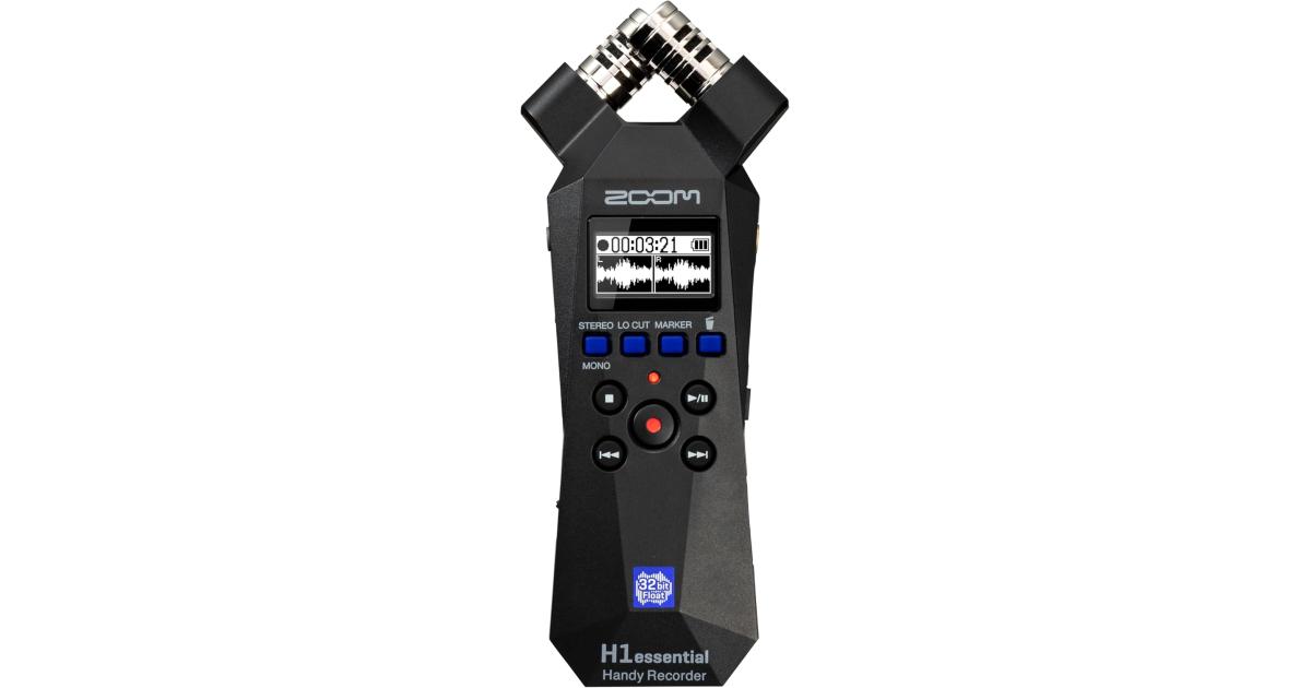 Zoom H1 Essential Stereo Handy Recorder (2024 Model, Essential Series) with 32-Bit Float, Accessibility, X/Y Microphones, USB Microphone, Portable, for Musicians, Podcasters, Filmmakers