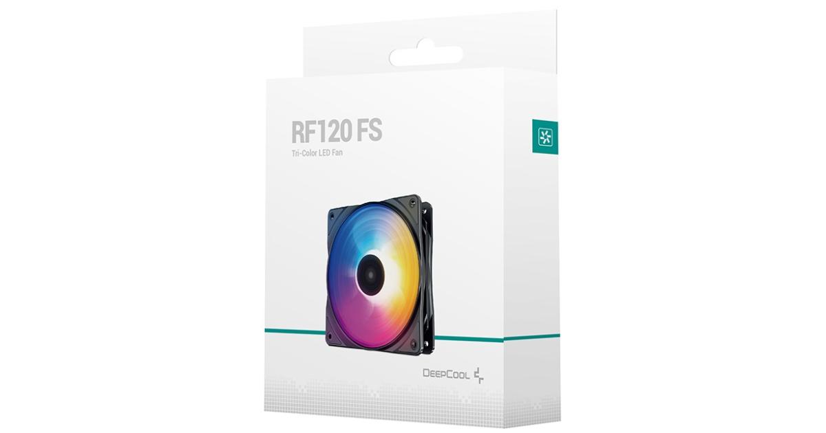 DeepCool RF12 FS RGB 120mm Fan Speed: 500~1500 RPM Fan Airflow: 56.5 CFM Fan Air Pressure: 1.66 mmAq Hydro Bearing - Fan Connector: 4-pin PWM, Pack of 1, Black