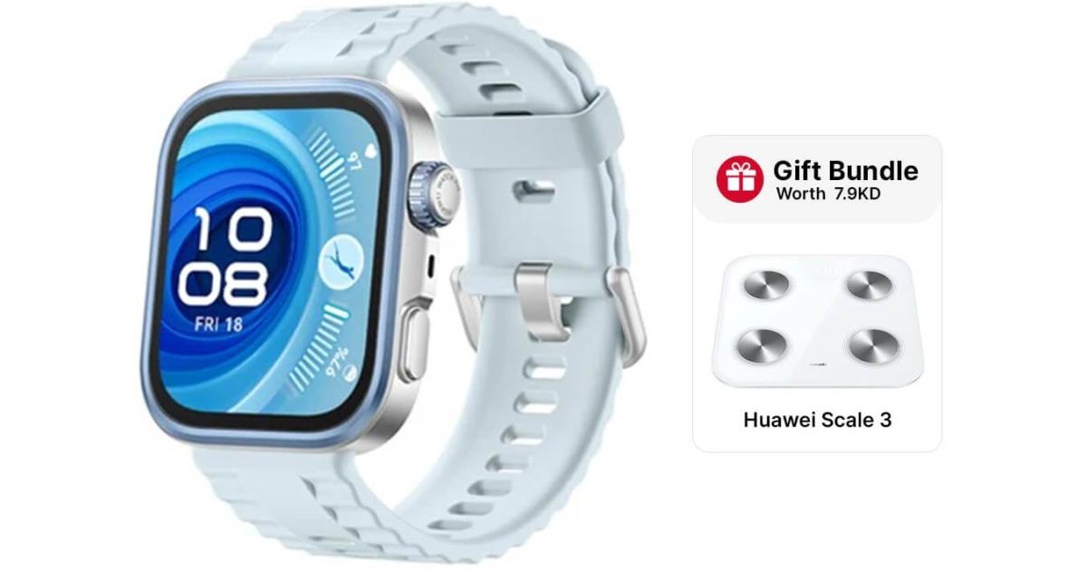 HUAWEI WATCH FIT 4 Pro Smart Watch, 1.82" Display, Sapphire Glass, GPS for Pro-Level Outdoor Sports, ECG, up to 10Day Battery Life, iOS & Android, Blue + FREE HUAWEI Scale