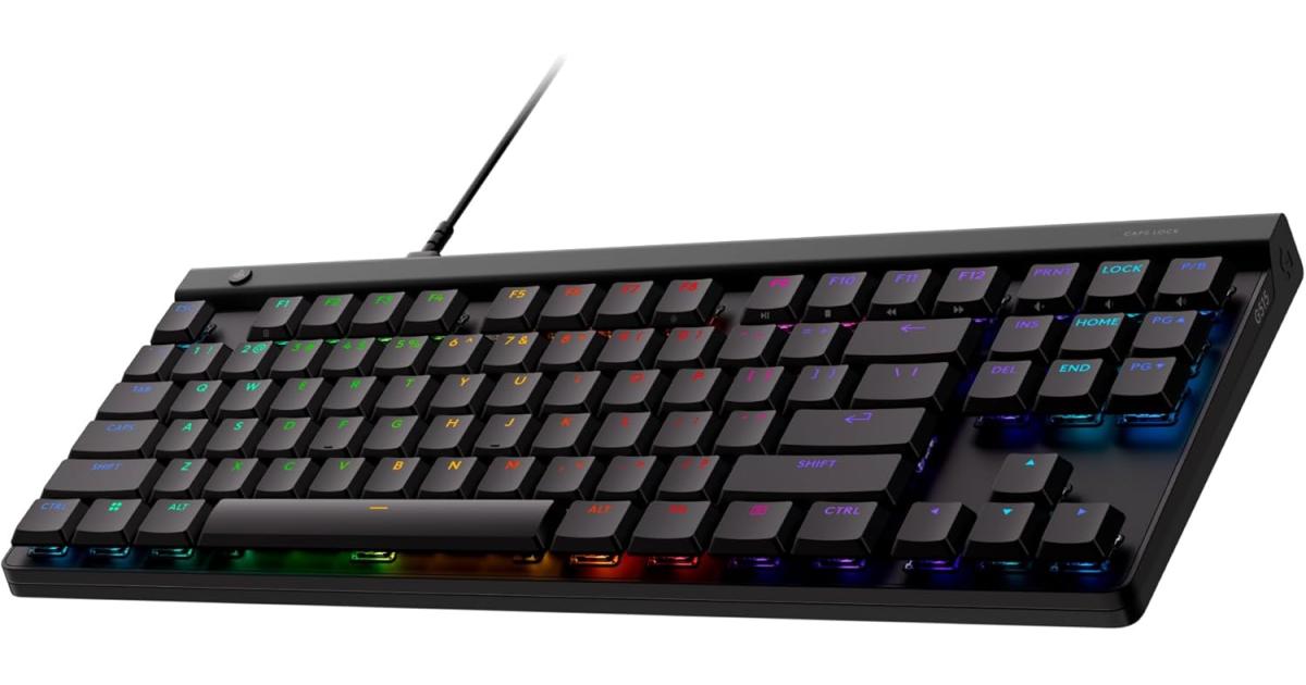كيبورد ميكانيكي Logitech G G515 Gaming , Lightspeed, Tkl, RGB Backlit, USB, Qwerty, US, Key Switch Gl Tactile, Black