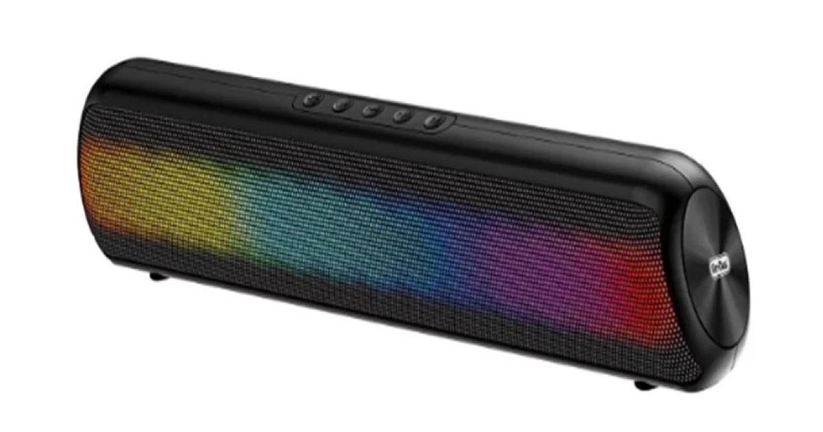 Go-Des GD-SP90 LED RGB Wireless Speaker, Support TF, 3.5mm AUX, Bluetooth - Black