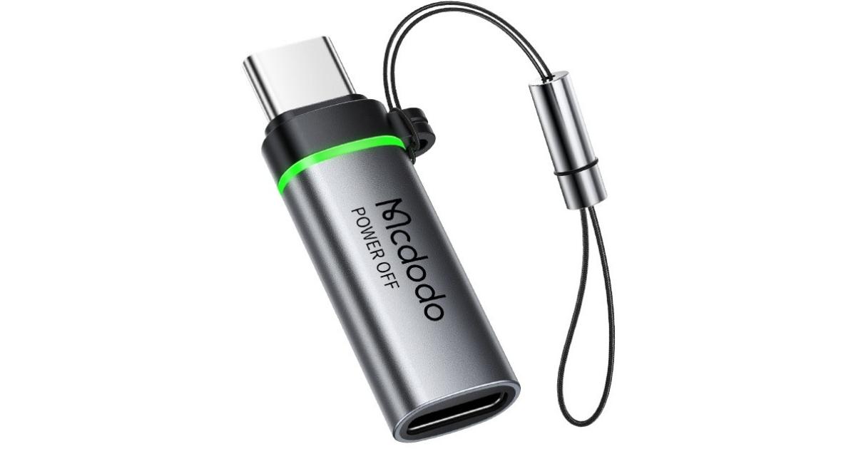 Mcdodo OT-6010 Lightning to USB-C OTG Adapter 60W, Auto Power Off