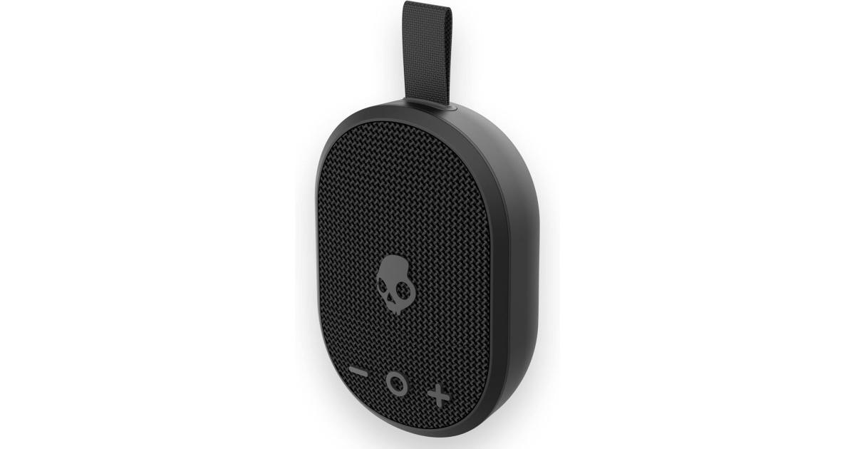 Skullcandy Ounce Wireless Bluetooth Speaker - IPX7 Waterproof Mini Portable Speaker with 16 Hour Battery, Downward Firing Passive Radiator, and Ballistic Nylon Carry Strap - Black