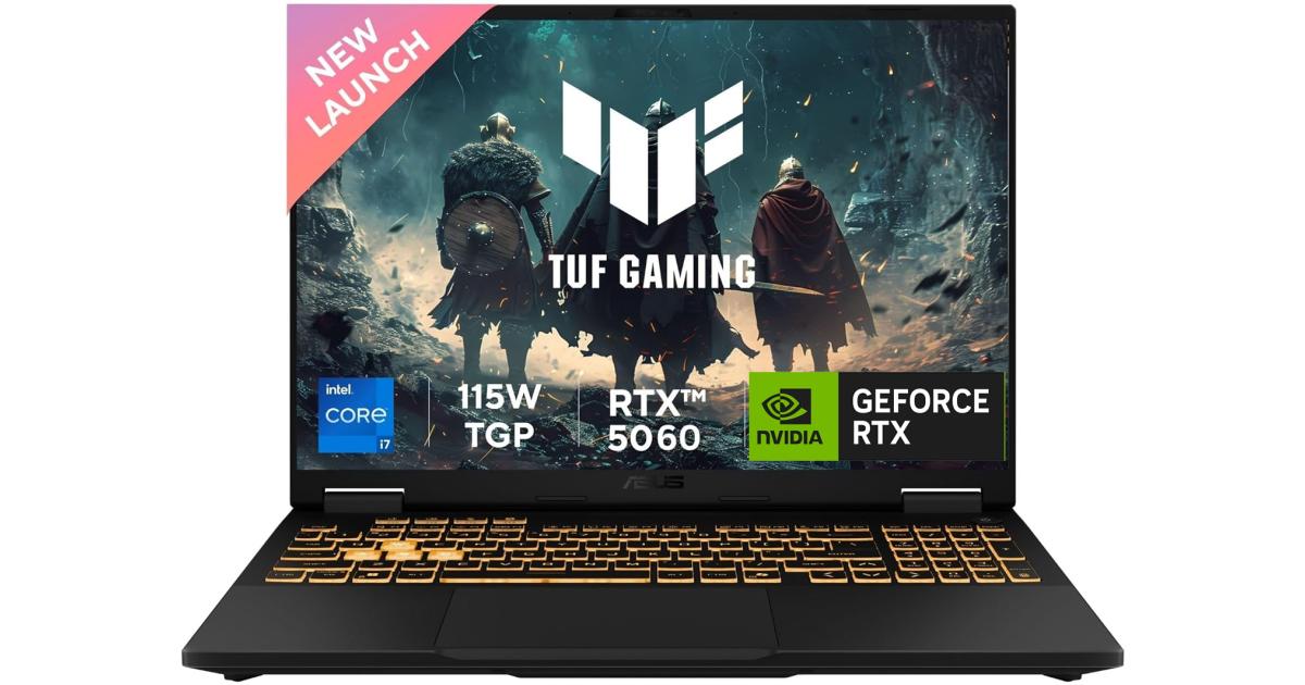 ASUS TUF Gaming F16 (2025) FX608JMR 14Gen Intel Core i7 14650HX 16-Cores w/ Nvidia RTX 5060 8GB DDR7 & IPS 165Hz Display - Jaeger Gray