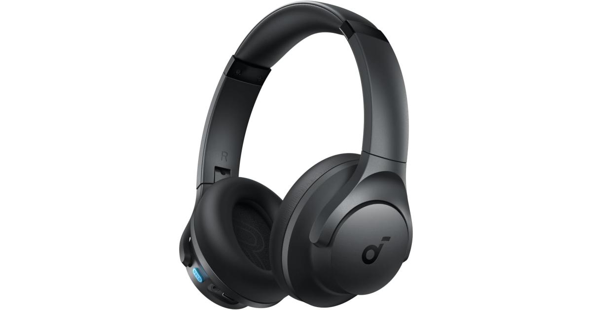 سماعات Anker Soundcore Q11i Wireless Over-Ear Bluetooth by Anker, Deep Bass, 60H Playtime, Hi-Res Audio, Detachable Ear Cushions, Multipoint Connection - Black